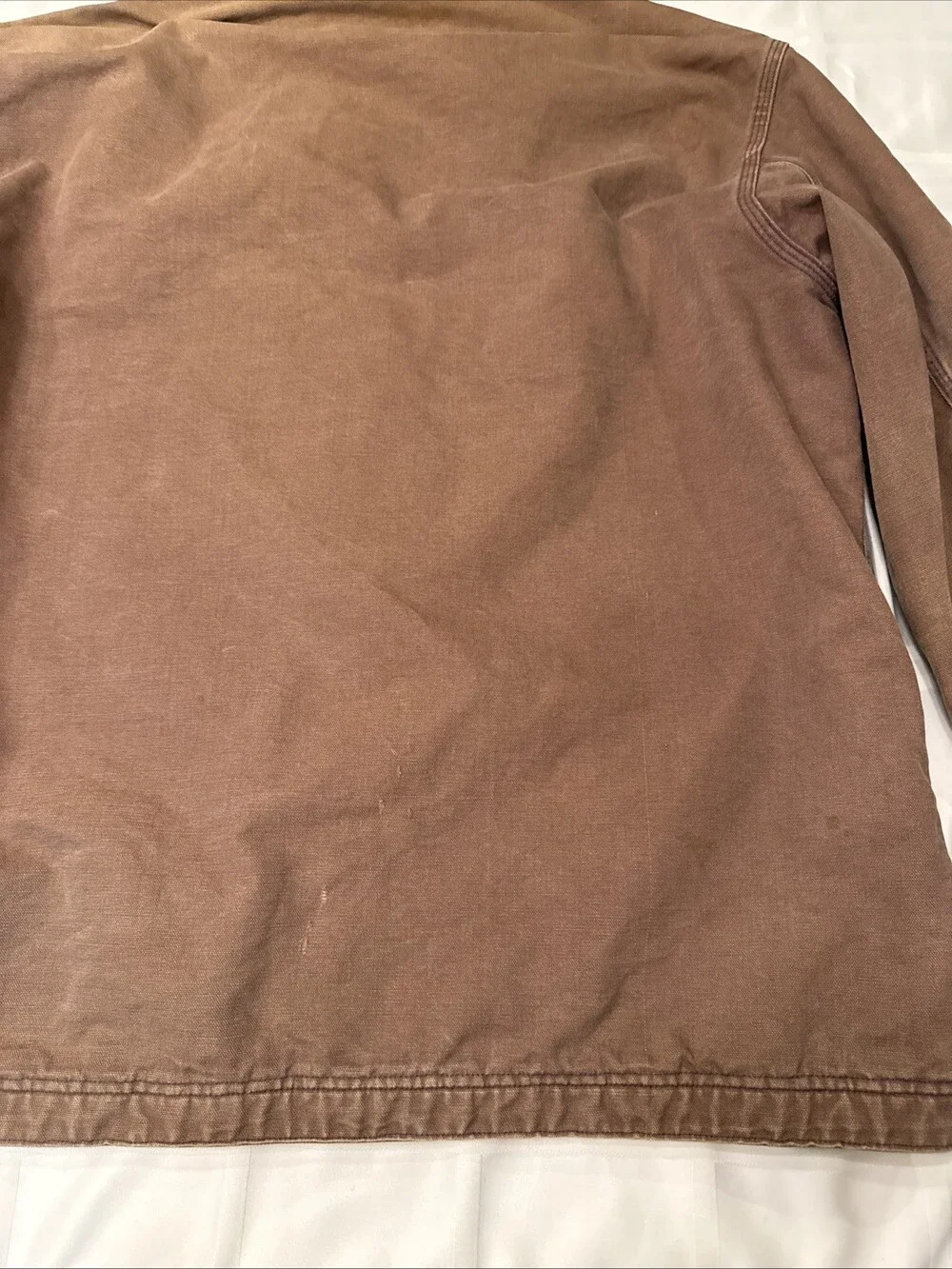 Vintage 60s 70s The King Size Co. Canvas Chore Coat Blanket Lined Mens XXL Brown